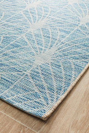 Courtyard 5502 Blue Indoor Outdoor Rug - Floorsome - Outdoor Rugs