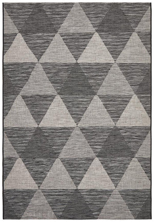 Courtyard 5503 Black Indoor Outdoor Rug - Floorsome - Outdoor Rugs