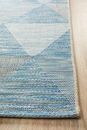 Courtyard 5503 Blue Indoor Outdoor Rug - Floorsome - Outdoor Rugs