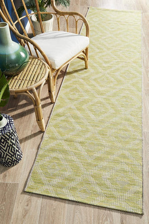 Courtyard 5504 Green Indoor Outdoor Runner Rug - Floorsome - Outdoor Rugs