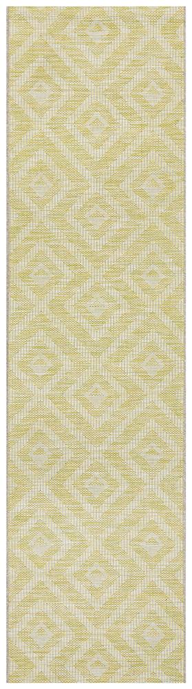 Courtyard 5504 Green Indoor Outdoor Runner Rug - Floorsome - Outdoor Rugs