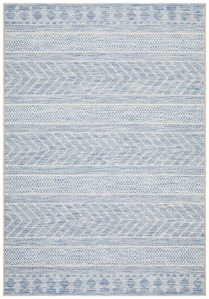 Courtyard 5505 Blue Indoor Outdoor Rug - Floorsome - Outdoor Rugs