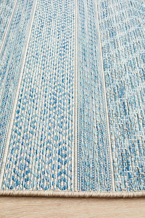 Courtyard 5505 Blue Indoor Outdoor Rug - Floorsome - Outdoor Rugs