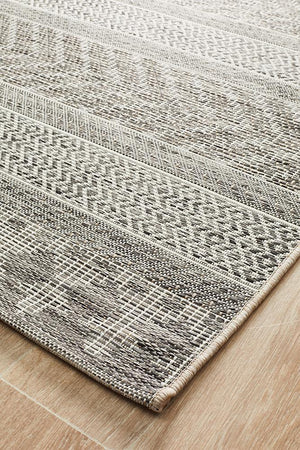 Courtyard 5505 Grey Indoor Outdoor Rug - Floorsome - Outdoor Rugs