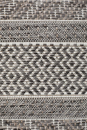 Courtyard 5505 Grey Indoor Outdoor Runner Rug - Floorsome - Outdoor Rugs