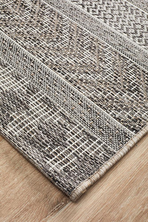 Courtyard 5505 Grey Indoor Outdoor Runner Rug - Floorsome - Outdoor Rugs