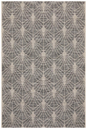 Courtyard Black Indoor Outdoor Rug - Floorsome - Outdoor Rugs