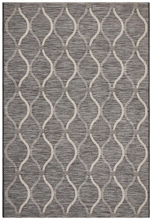 Courtyard Black Indoor Outdoor Rug - Floorsome - Outdoor Rugs