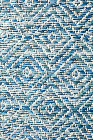 Courtyard Blue Indoor Outdoor Rug - Floorsome - Outdoor Rugs