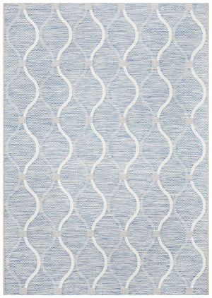 Courtyard Blue Indoor Outdoor Rug - Floorsome - Outdoor Rugs