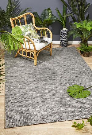 Courtyard Grey Indoor Outdoor Rug - Floorsome - Outdoor Rugs