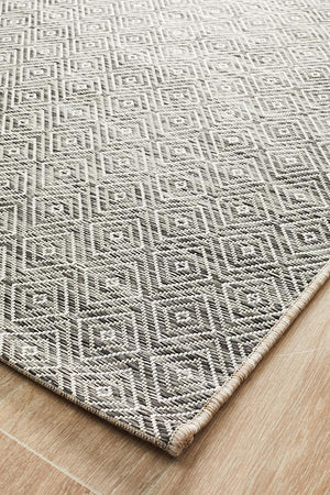 Courtyard Grey Indoor Outdoor Rug - Floorsome - Outdoor Rugs