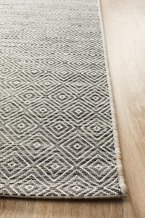 Courtyard Grey Indoor Outdoor Rug - Floorsome - Outdoor Rugs