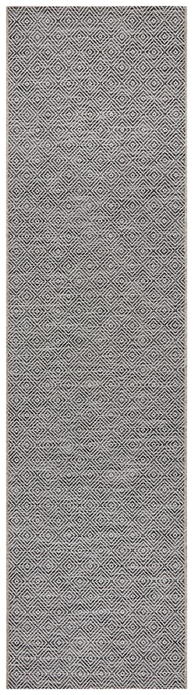 Courtyard Grey Indoor Outdoor Runner Rug - Floorsome - Outdoor Rugs