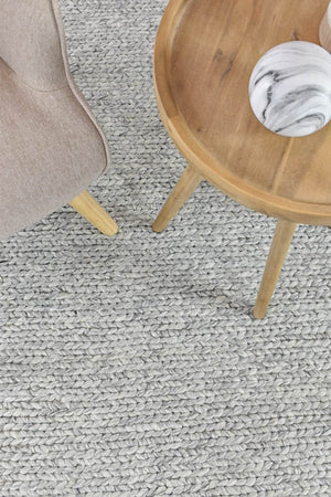 Cypress Fog Wool Rug - Floorsome - FLATWEAVE