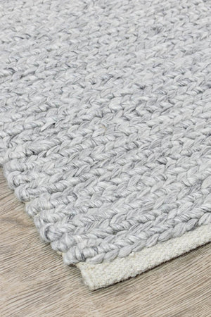 Cypress Fog Wool Rug - Floorsome - FLATWEAVE