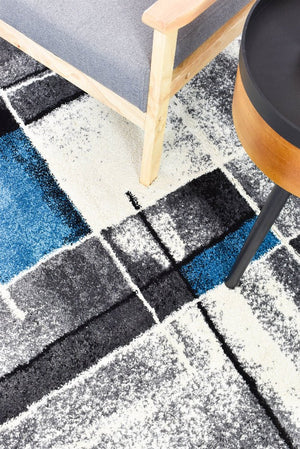 Dahlia 297 Dark Grey Turquoise Rug - Floorsome - MODERN