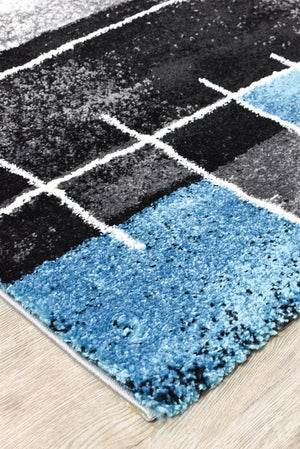 Dahlia 297 Dark Grey Turquoise Rug - Floorsome - MODERN