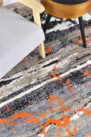 Dahlia 696 Beige Orange Rug - Floorsome - MODERN