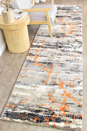 Dahlia 696 Beige Orange Rug - Floorsome - MODERN