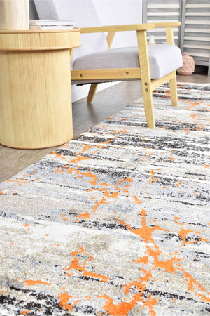 Dahlia 696 Beige Orange Rug - Floorsome - MODERN