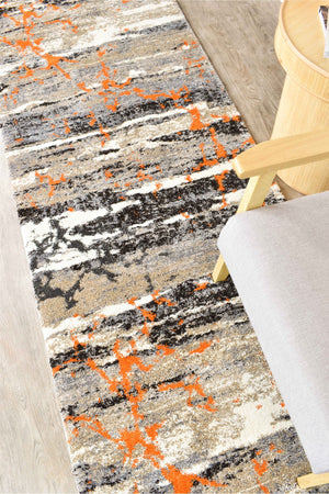 Dahlia 696 Beige Orange Rug - Floorsome - MODERN