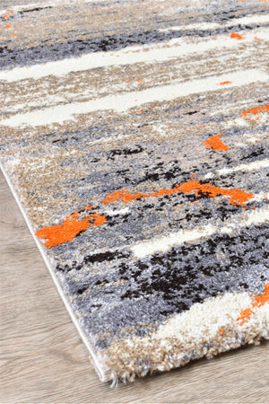 Dahlia 696 Beige Orange Rug - Floorsome - MODERN