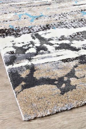 Dahlia 696 Beige Turquoise Rug - Floorsome - MODERN