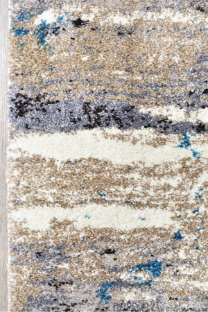 Dahlia 696 Beige Turquoise Rug - Floorsome - MODERN