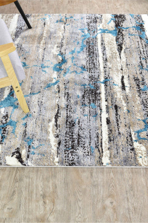 Dahlia 696 Beige Turquoise Rug - Floorsome - MODERN