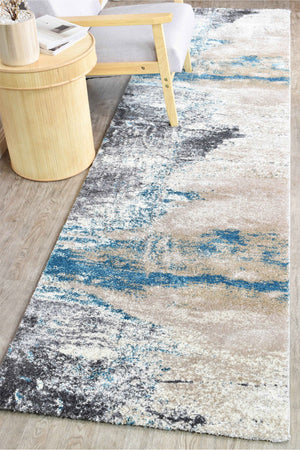 Dahlia 854 Beige Turquoise Runner - Floorsome - RUNNER