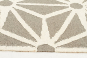 Dandelion Flat Weave Rug Grey - Floorsome - Modern