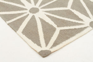 Dandelion Flat Weave Rug Grey - Floorsome - Modern