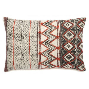 Daphne Red White and Black Indoor Cushion - Floorsome - Cushions