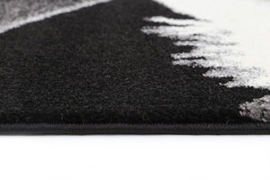 Deer Black White Rug - Floorsome - Modern