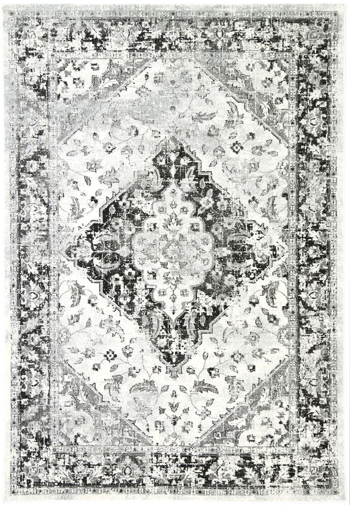 Delicate Grey Traditional Rug