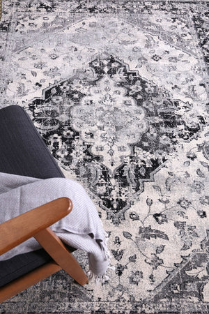 Delicate Grey Traditional Rug - Floorsome - Modern Rugs