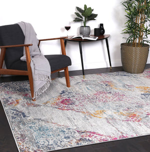 Delicate Multi Grey Oriental Rug - Floorsome - Modern Rugs