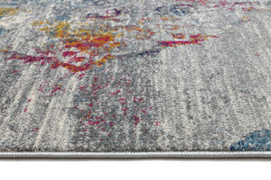 Delicate Multi Grey Oriental Rug - Floorsome - Modern Rugs