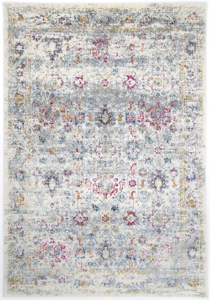 Delicate Multi Grey Traditional Rug