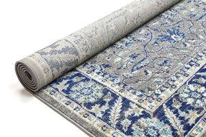 Delicate Navy Blue Oriental Rug - Floorsome - Traditional