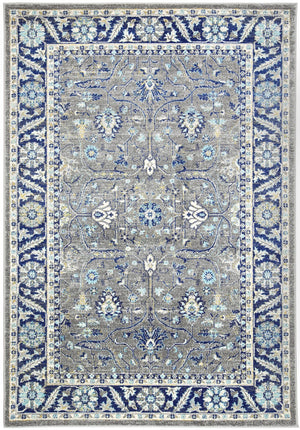 Delicate Navy Blue Oriental Rug - Floorsome - Traditional