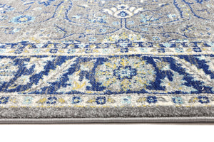 Delicate Navy Blue Oriental Rug - Floorsome - Traditional