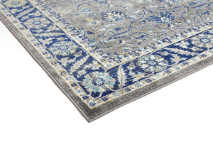 Delicate Navy Blue Oriental Rug - Floorsome - Traditional