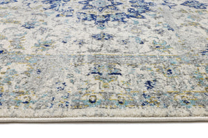 Delicate Navy Blue Traditional Rug - Floorsome - Traditional