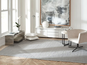 Denver Grey And Ivory Modern P.E.T Indoor Outdoor Rug - Floorsome - Indoor/Outdoor Rugs