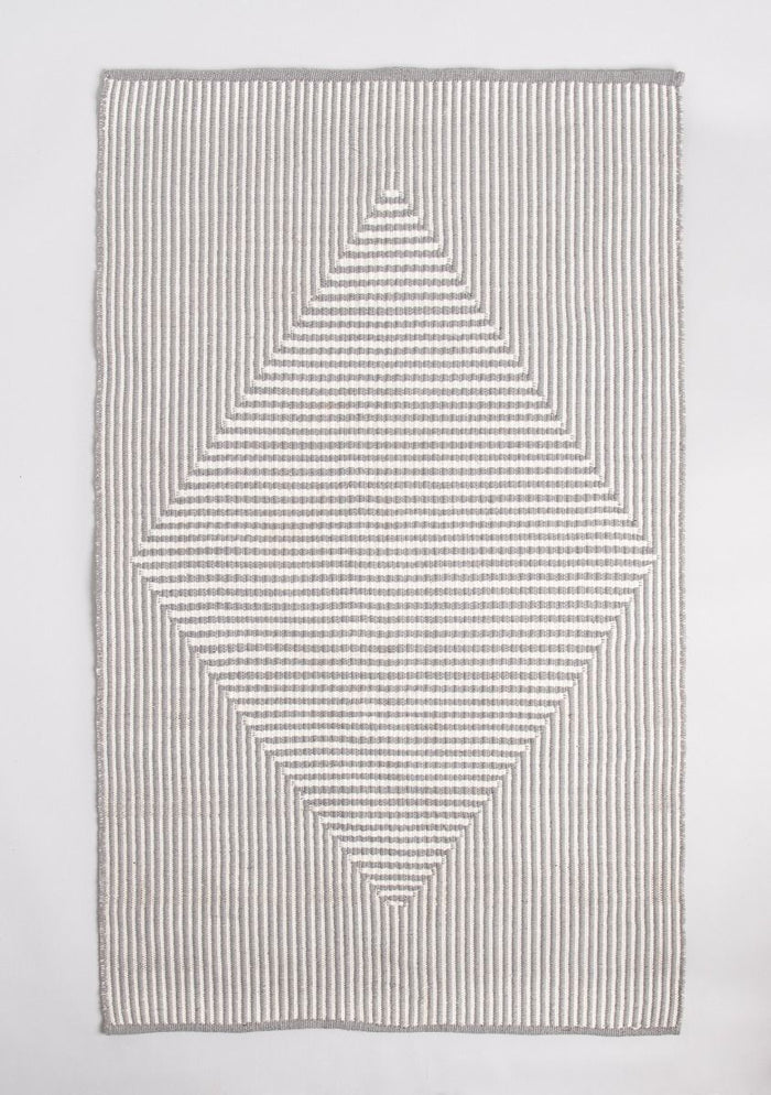 Denver Grey And Ivory Modern P.E.T Indoor Outdoor Rug