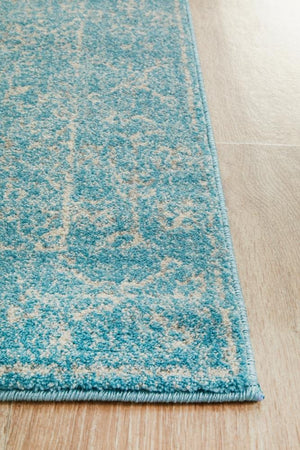 Depth Blue Transitional Runner Rug - Floorsome - Modern