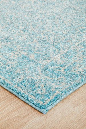 Depth Blue Transitional Runner Rug - Floorsome - Modern