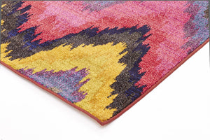 Designer Ikat Rug Pink - Floorsome - Modern